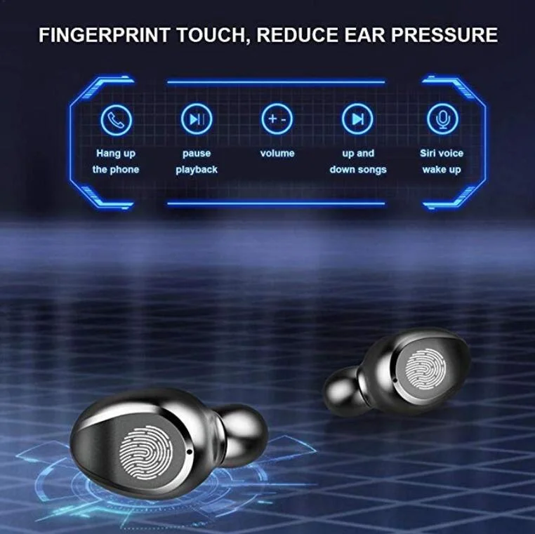 Free Sample F9-34 Tws Wireless Earphones Powerbank Power LCD Display F9 Earbuds Wireless Headphones