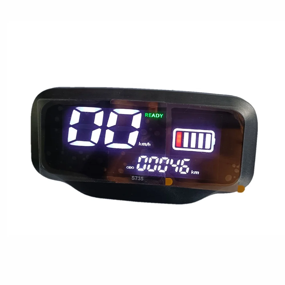 48V 60V 72V LCD Universal One-Line LIN Phase Speed Speedometer Display Meter for Scooter Electric Bike Motorcycle