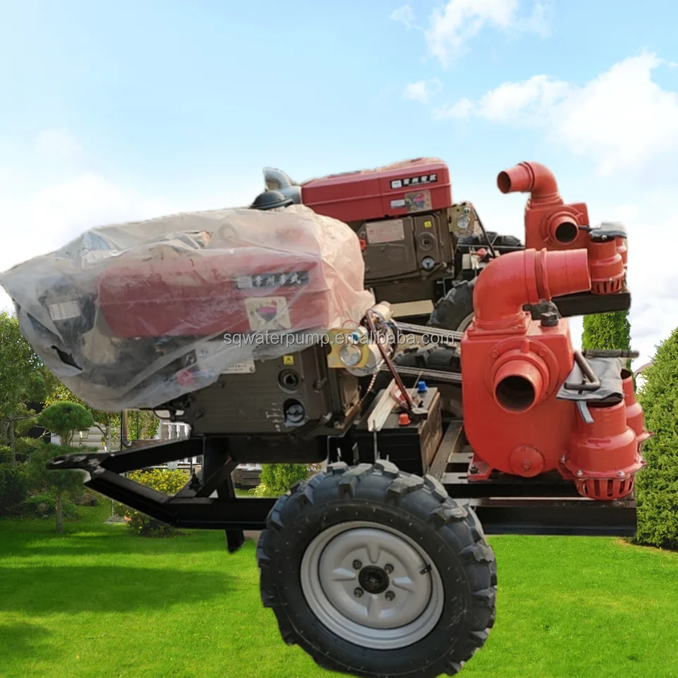 Single Cylinder Diesel Engine Belt Pulley Connection with Self-priming pump Water Pump