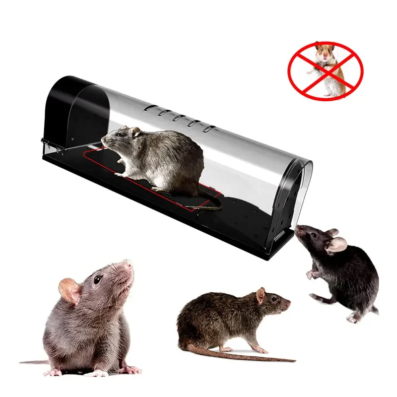 New upgrade effective reusable human Mouse catcher mouse trap household kitchen mice trap no kill smart tunnel plastic rat trap