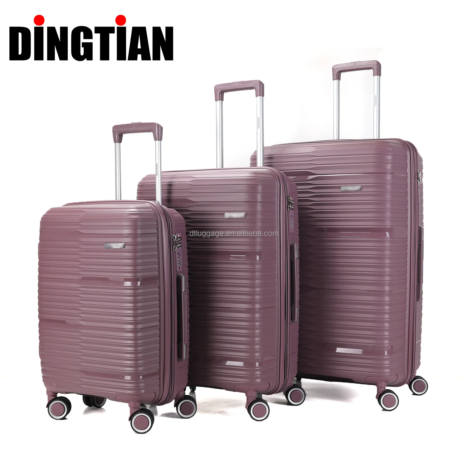 High Quality 20/24/28 Inch PP Travel Suitcase Best Price Hard Shell Carry-on Luggage Silent Wheels TSA Lock School Business Use