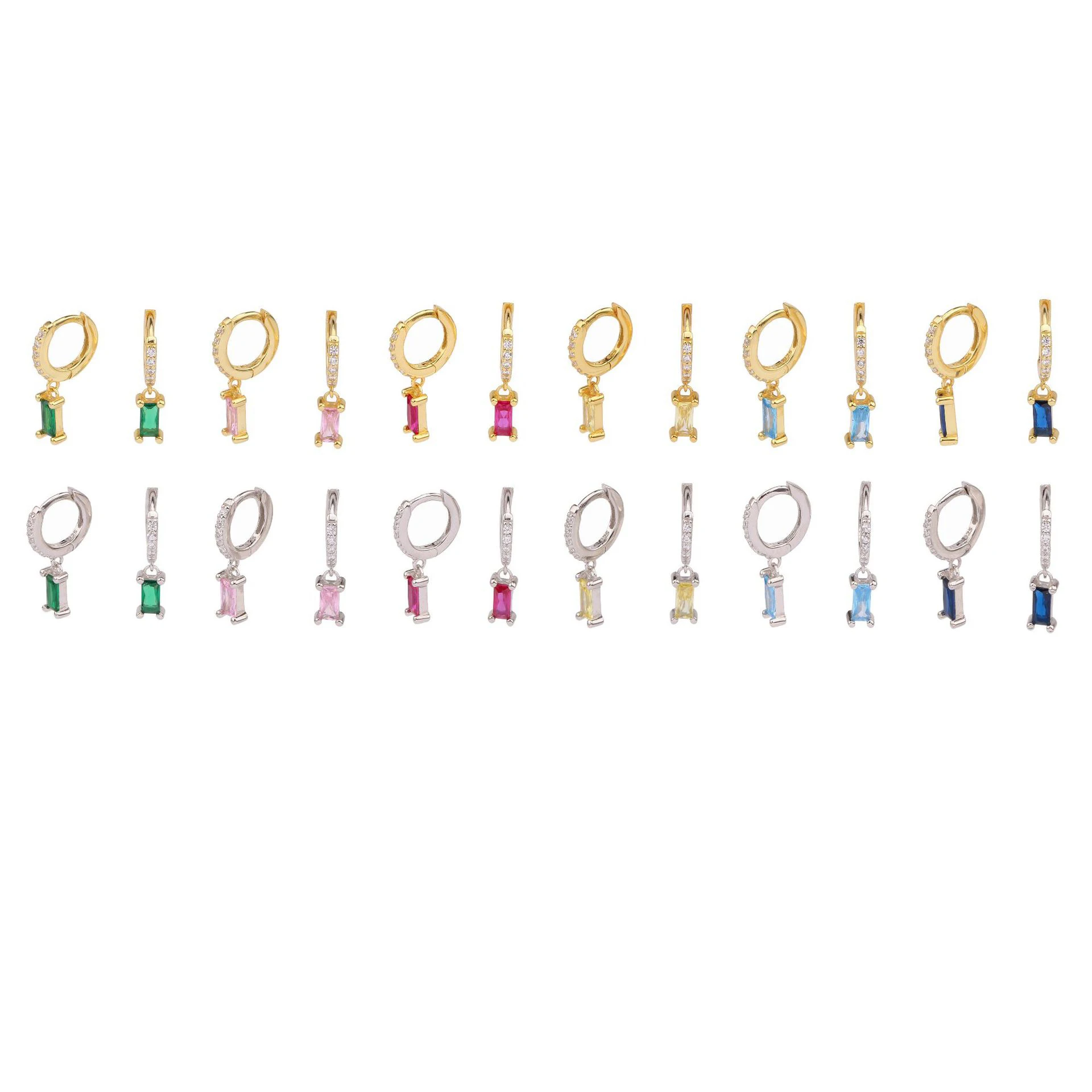 Personalized gold plated Jewelry birthstone hoop earrings elegant designer jewelry for Women