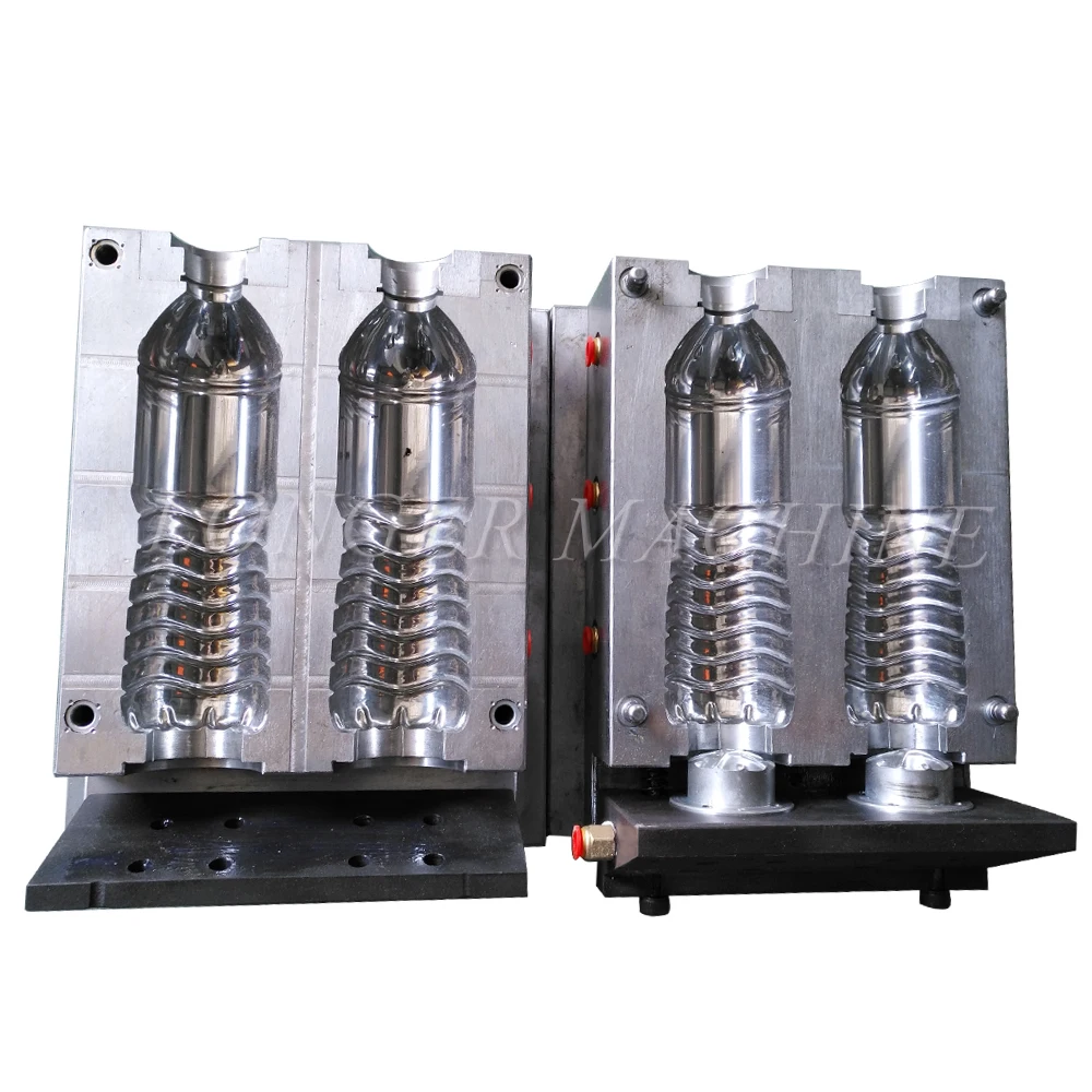 2-cavity mineral water  bottle  blowing mould,PET  bottle blow mold