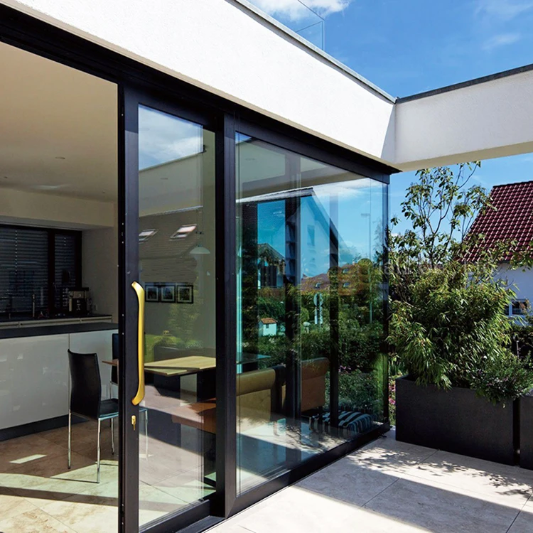 Manufacture factories in foshan china aluminum profile doors and windows soundproof interior sliding door