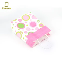 OEM Wholesale Custom logo printed Durable kraft paper bag with handle