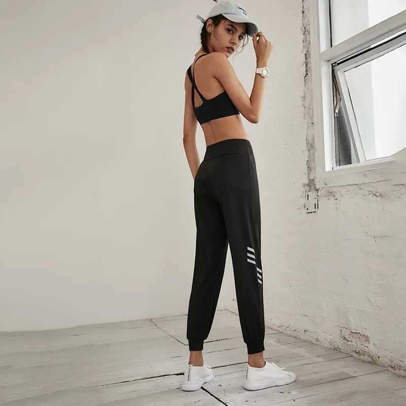 
custom fitness clothing loose yoga dancing harem women night running pants 