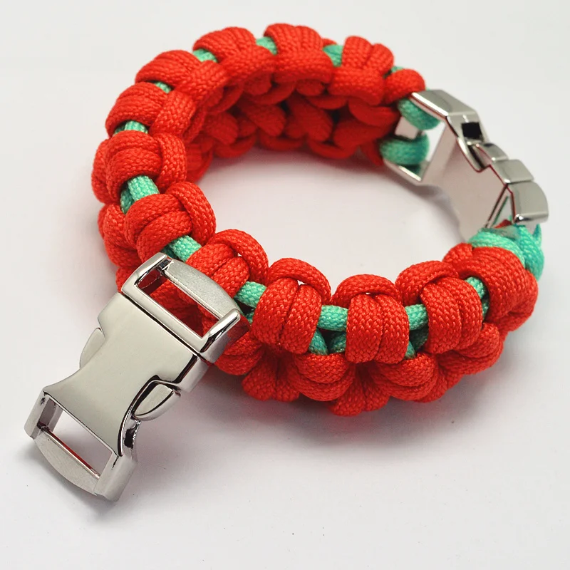 
Colorful 550 paracord bracelet with shackle 