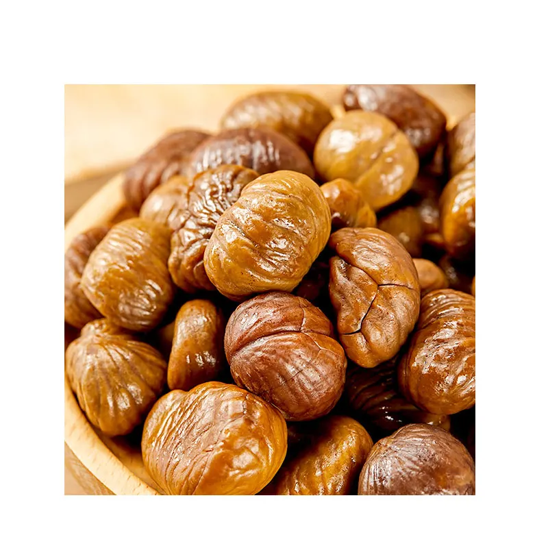 Hot selling bulk whole & canned vacuum packed opening chestnut peeled baked sweet roasted chestnuts with HALAL certificate