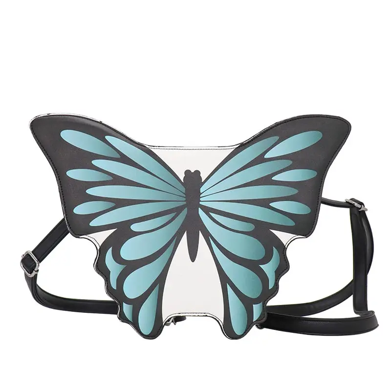 Custom Design Unique Butterfly Shape 3D Printing Water Resistance Large Backpack For Girls