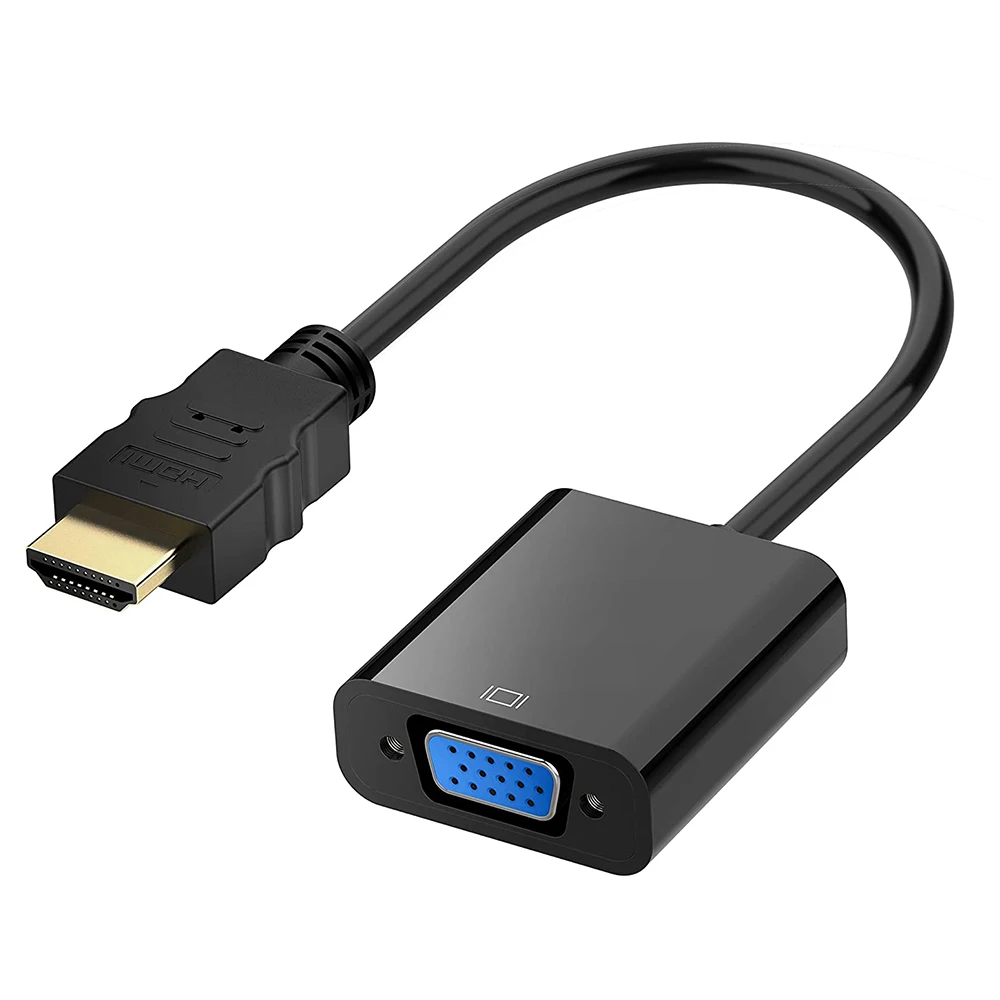 HD 1080P HDMI To VGA Cable Converter With Audio Power Supply HDMI Male To VGA Female Converter Adapter for Tablet laptop PC TV