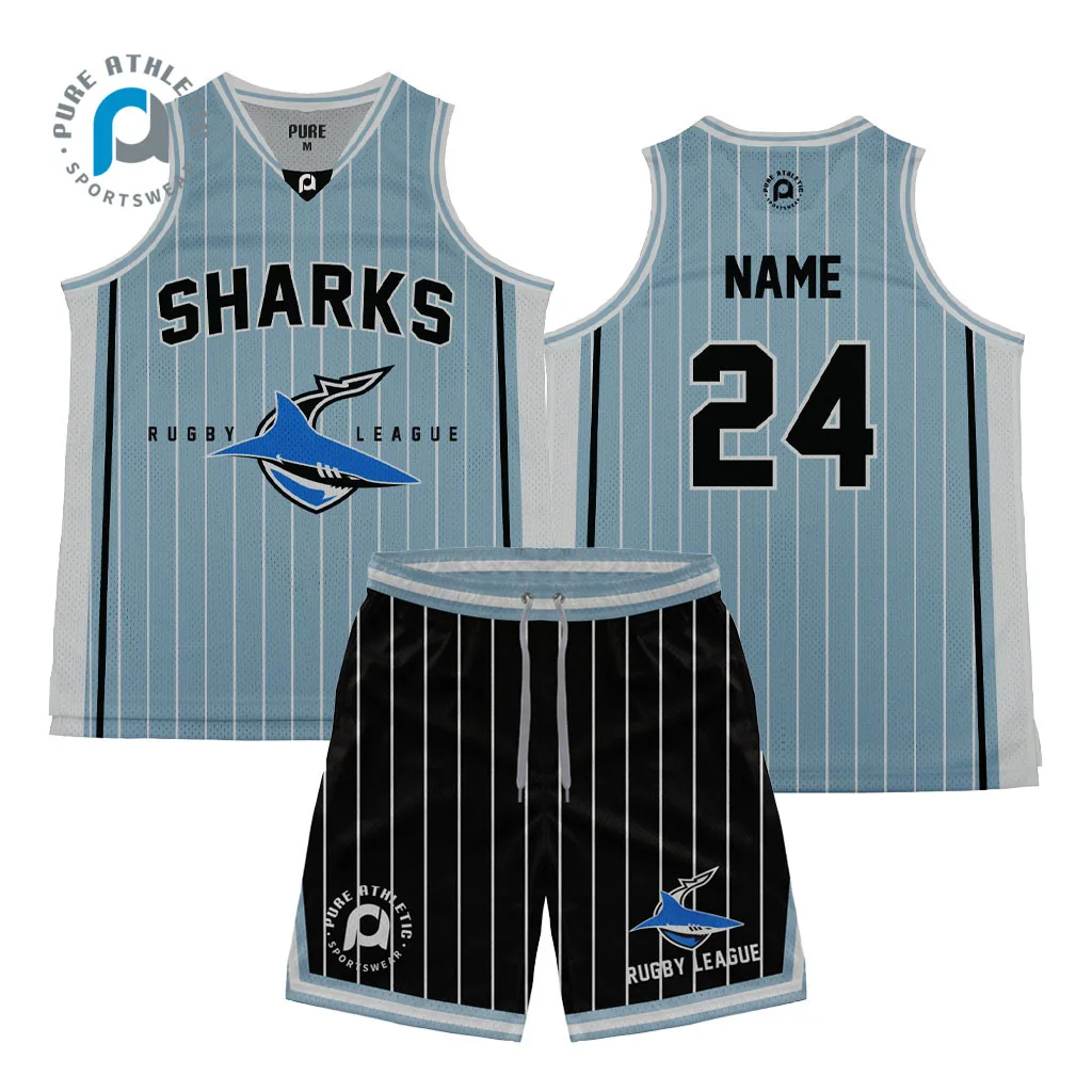 NRLL Rugby Basketball Singlets Men Women Custom logo basketball singlets Sublimation basketball singlets Team club wear