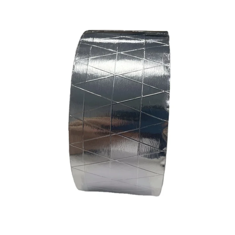 HVAC Alu solvent glue strong toughness Facing Fireproof 3way Reinforced FSK Aluminum Foil Tape