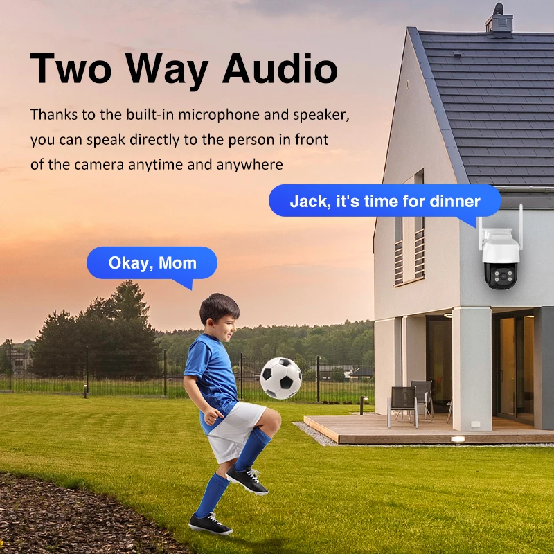 HD Monitoring Outdoor Waterproof Dual Lens Bullet Camera Wireless Camera WiFi HD Security Network Camera