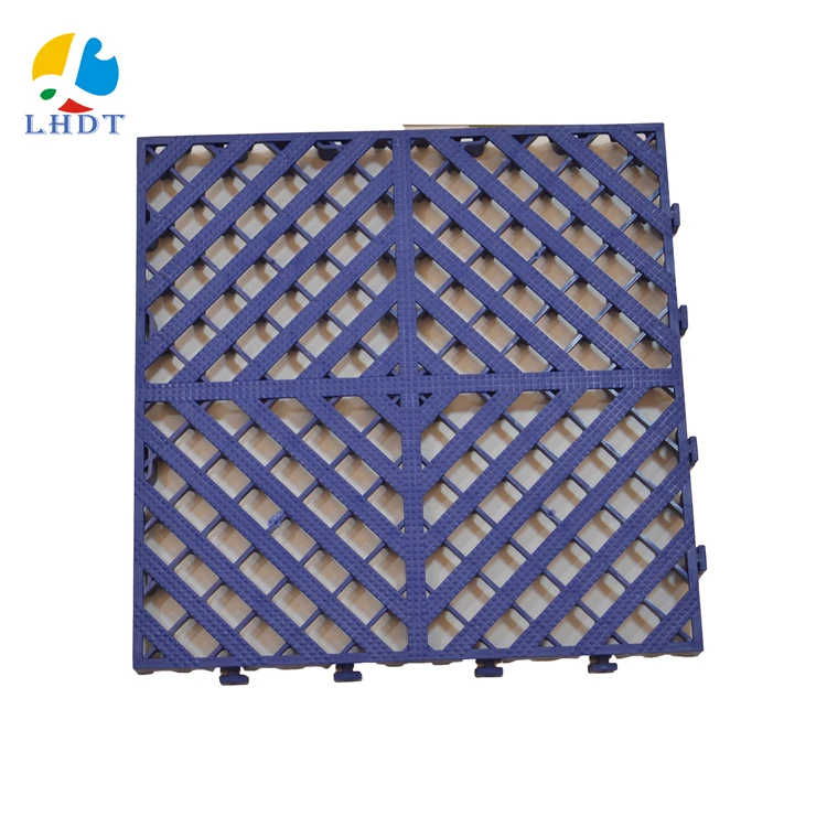 PP 4s Showroom Splice Floor Tile Modular PP Garage Non-Slip Drainage Interlocking Floor Mat 400*400*30