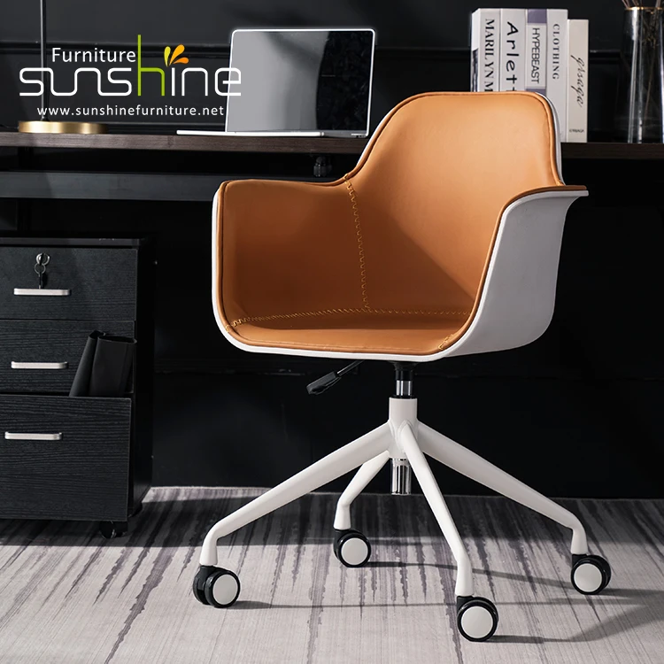 High Quality Leather Revolving Chairs Adjust Height Vertical Lift Chair for Visitor Office