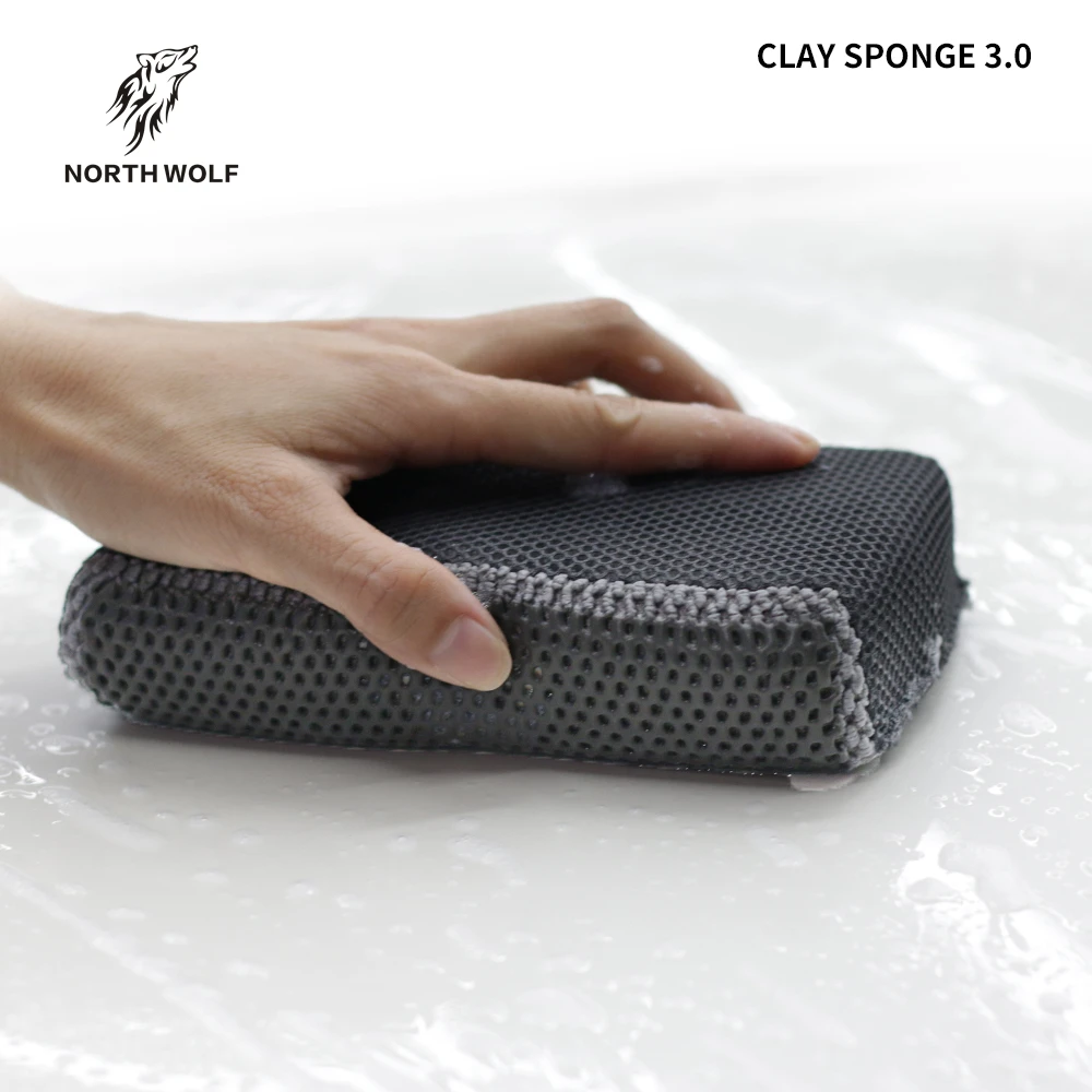 NORTH WOLF Ultra Clay Scubber Clay Bar Scrubber, Detailing Clay for Car Wash Scrubbing and Claying, Car Paint Prep