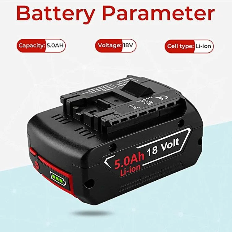 Compatible Bosch Power Tool Batteries For BOSCHS 18V 3.0Ah 4.0Ah 5.0Ah 6.0Ah Lithium Ion Battery BAT610G-2