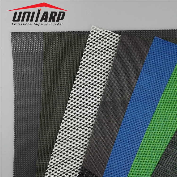 Анти-УФ 1000D 12*12 250gsm плетеная виниловая покрытая ПВХ сетка для конфиденциального украшения