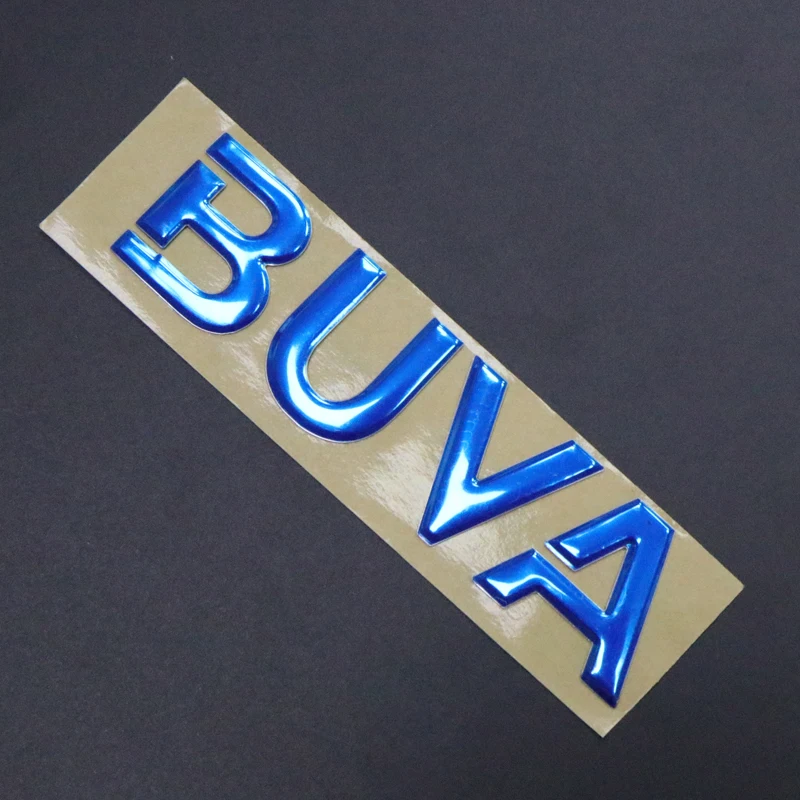 Custom Metallic ABS Adhesive Letters Plastic  raised Stickers Surface Glossy 3D Logo Sticker
