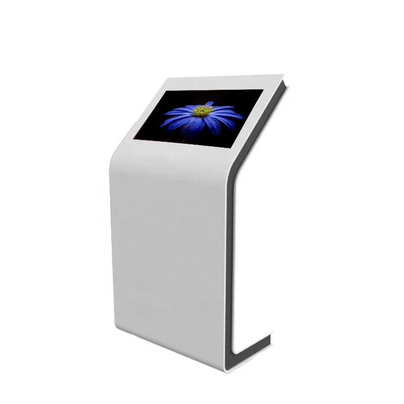 Hot selling-27 inch Interactive LCD display Touch Screen L shaped kiosk information kiosk with free software touch screen kiosk