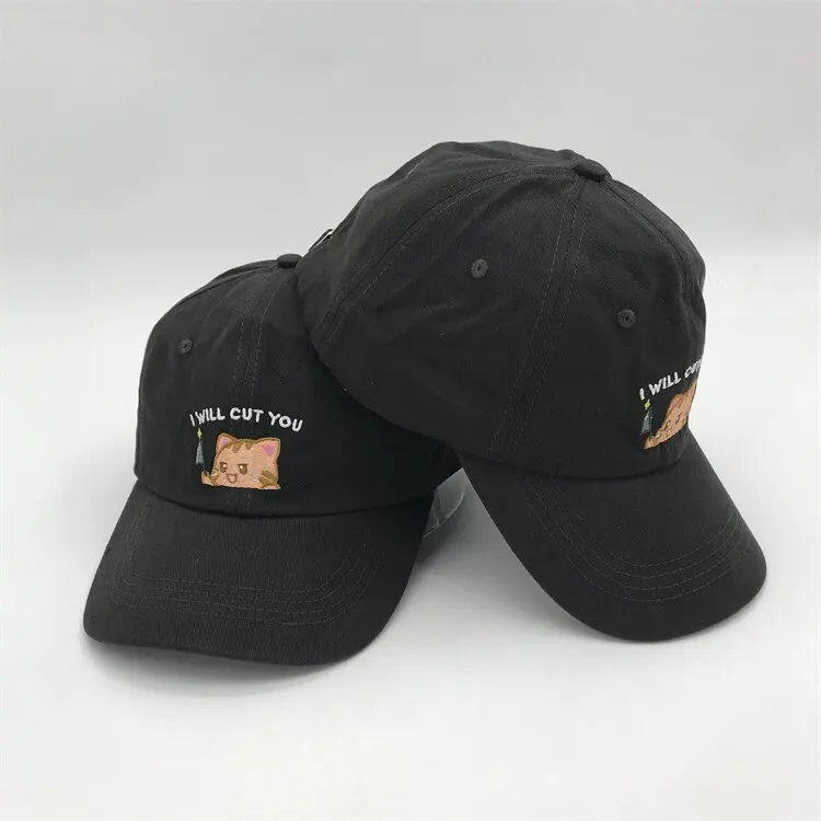 Vintage Unstructured baseball hat, custom vintage dad caps with embroidery  logo