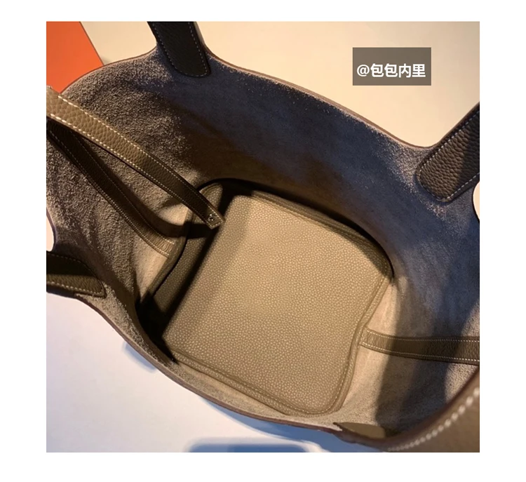 The first layer of cowhide basket handbags 2021 new fashion single product real cowhide European and American trendy bags