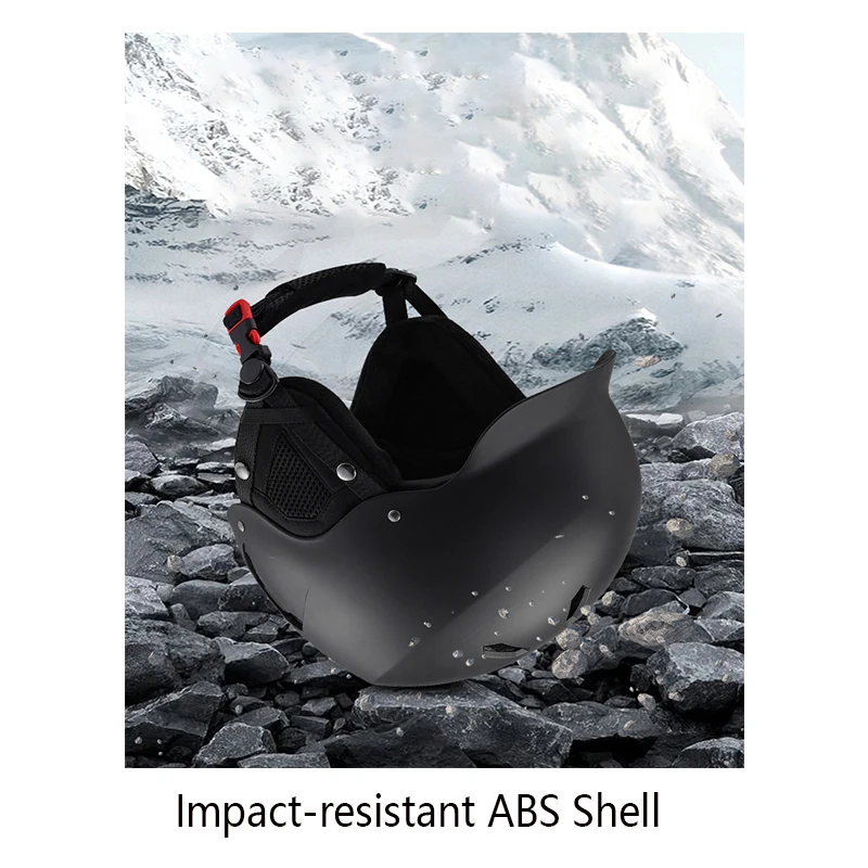 ABS Shell + EPS Foam Brim-style Design Adjustable Fit Ski and Snowboard Helmet for Men Women and Youth