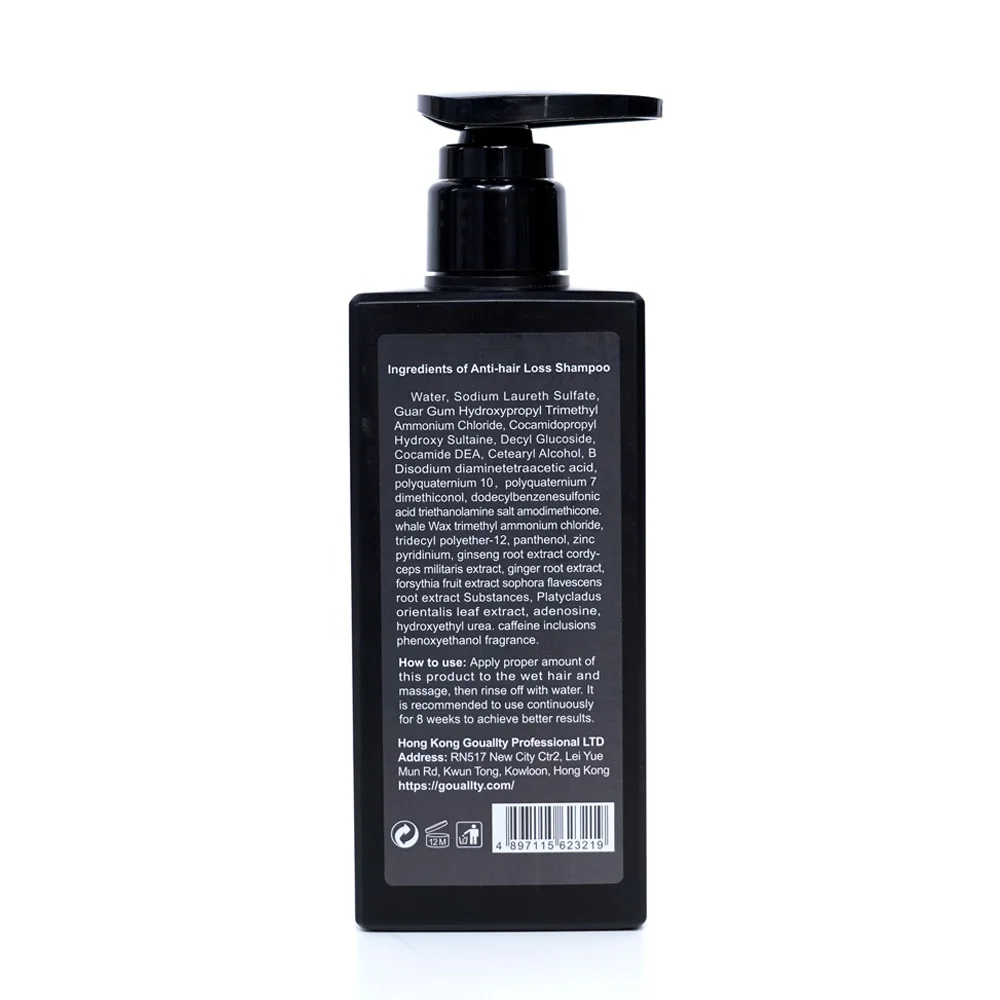 300ml Professional Hair Scalp Treatment Non Sulfate No Paraben Anti Hair Loss Shampoo For Men