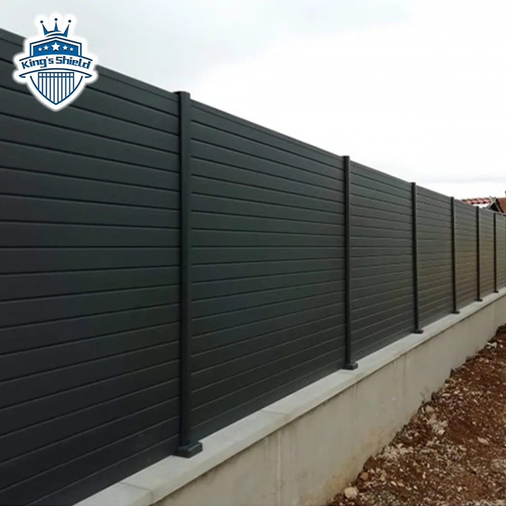 Hot selling custom design metal in ground post aluminum alloy fence privacy panels garden fence
