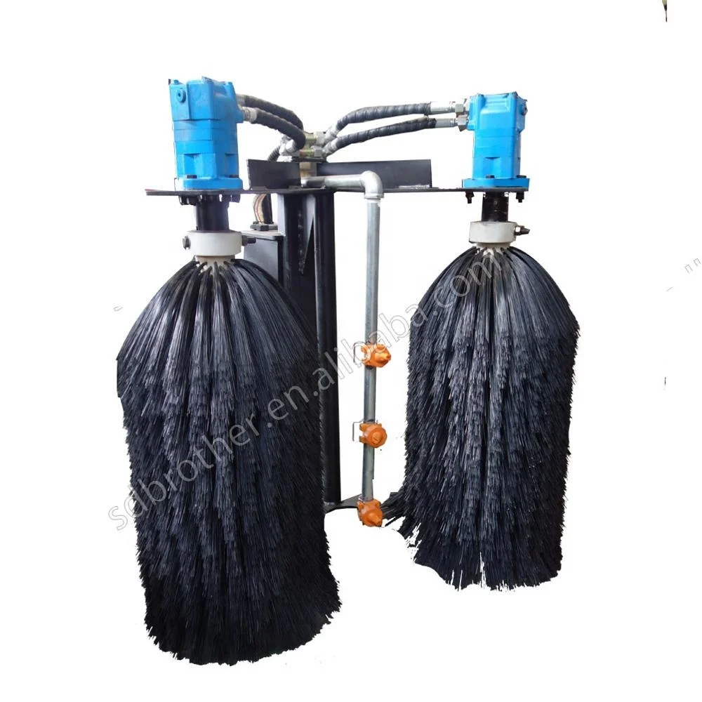 Skid Steer Attachment Guardrail Cleaner