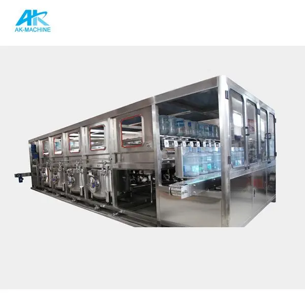 QGF-300 5 Gallon PET PC Bottle Washing Machine  18.9L Mineral Drinking Water Filling Capping Plant Project