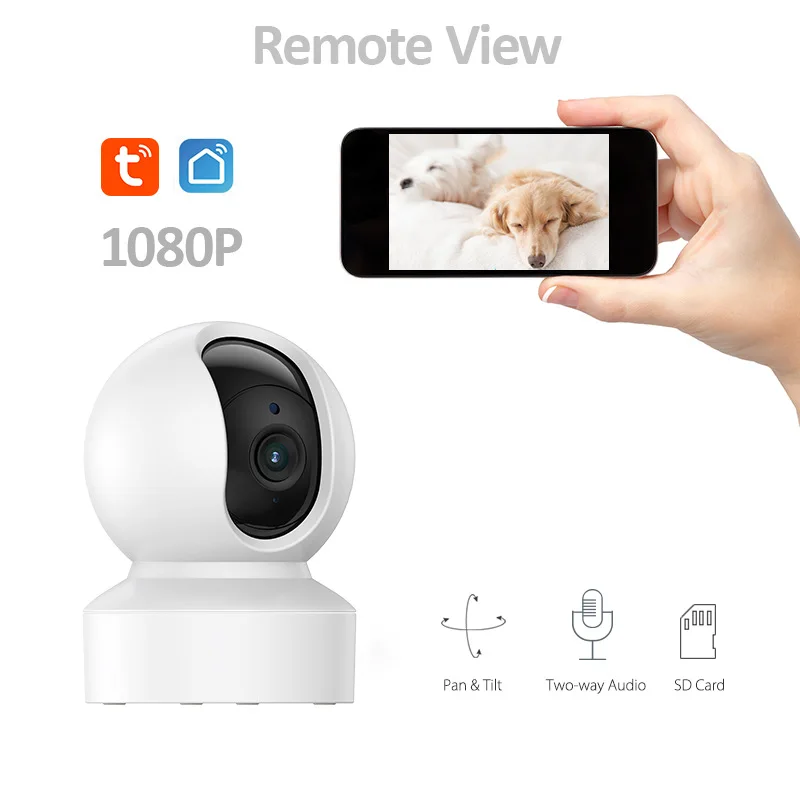 1080P мини-камера для помещений Wi-Fi 360 PTZ IP-безопасность домашний монитор детей домашних животных аудио и видео ночное видение