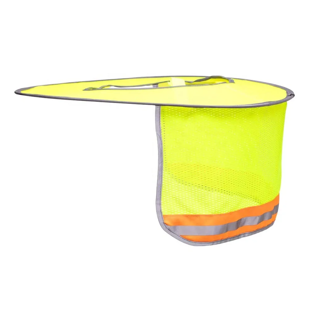 2024 New Fluorescent Orange Mesh Helmet Cover Sun Protection High Visibility Reflective Safety Hard Hat