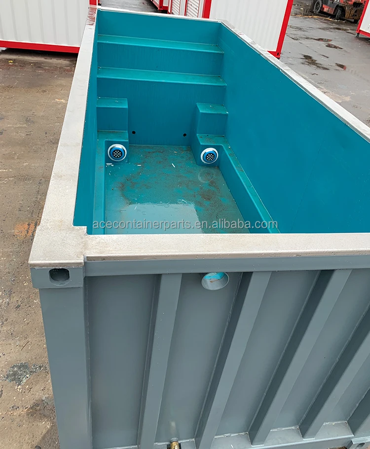 Изготовленный на заказ подвижный открытый сборный модульный 17ft транспортировочный контейнер плавательный бассейн