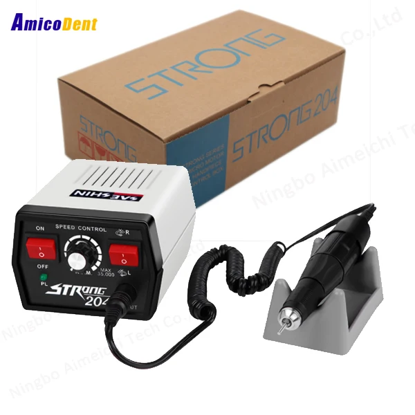 35000RP Dental brush motor for lab use Strong204 with handpiece Korea professional Micromotor for sale