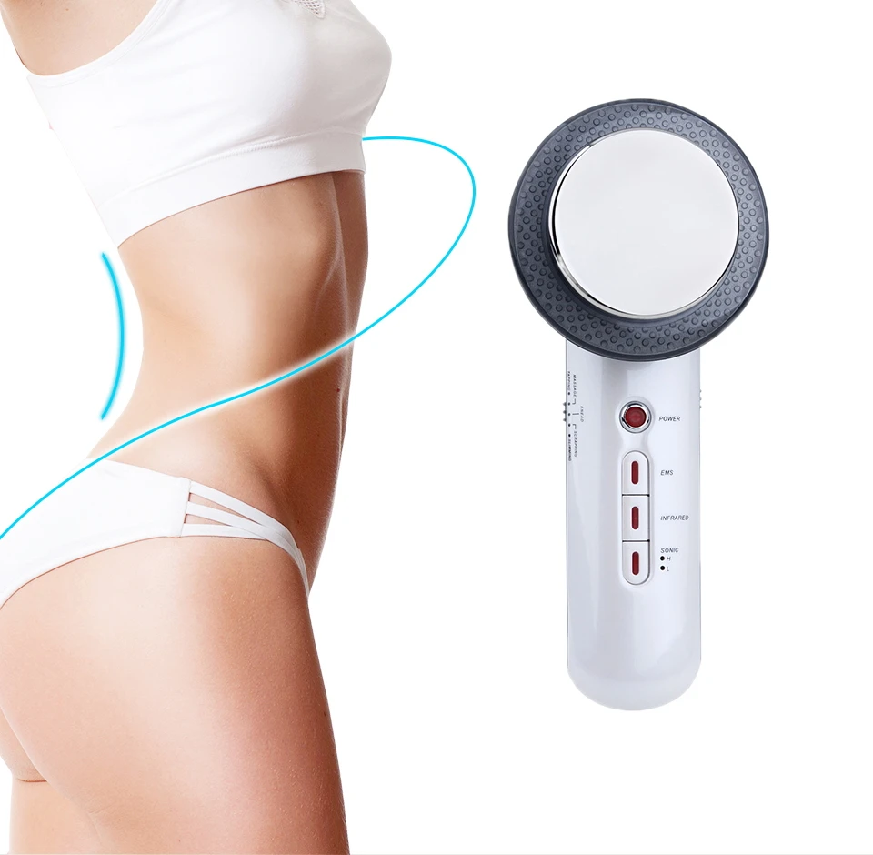Face Reduction 3 in 1 EMS Infrared Ultrasonic body Massager Anti cellulite Fat Burner Weight Loss Infrared Slimming Machine