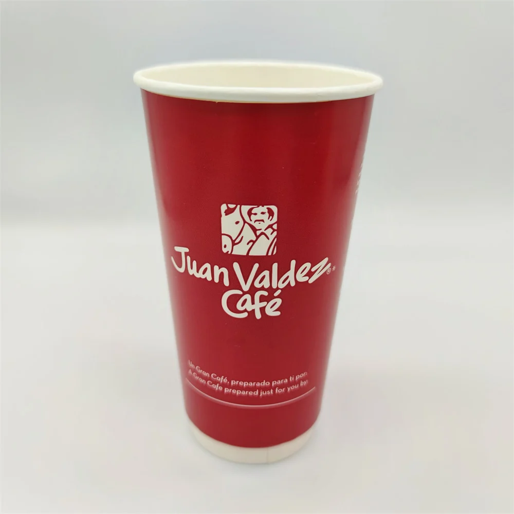 High Quality Paper Cup Customized Logo Printed Disposable Paper Coffee Cup