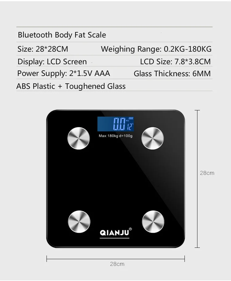 Digital Business Scale With Body Weight Bmi Full Body Composition Measurement Body Fat Analyzer Customize Smart Scale