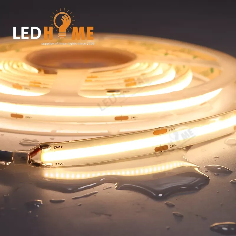 12V 24V 5mm 8mm 10mm 11W RGB RGBW IP20 IP65 IP68 Flexible Ambient COB LED Strip Light TV For Decorations