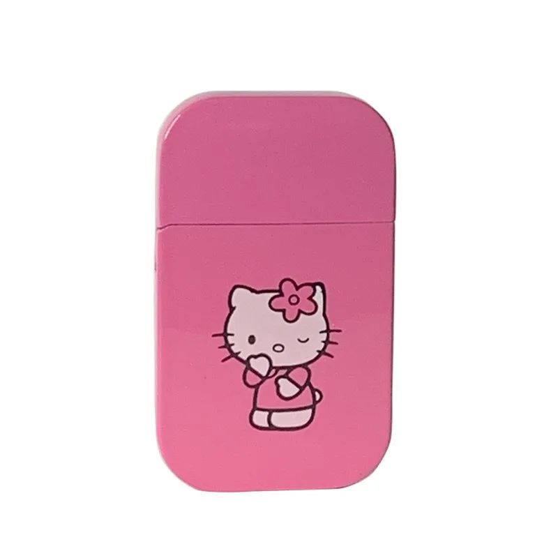 Розовая Зажигалка hello kitty, Женская зажигалка, оптовая продажа, ветрозащитная зажигалка, розовая зажигалка с пламенем, Китай