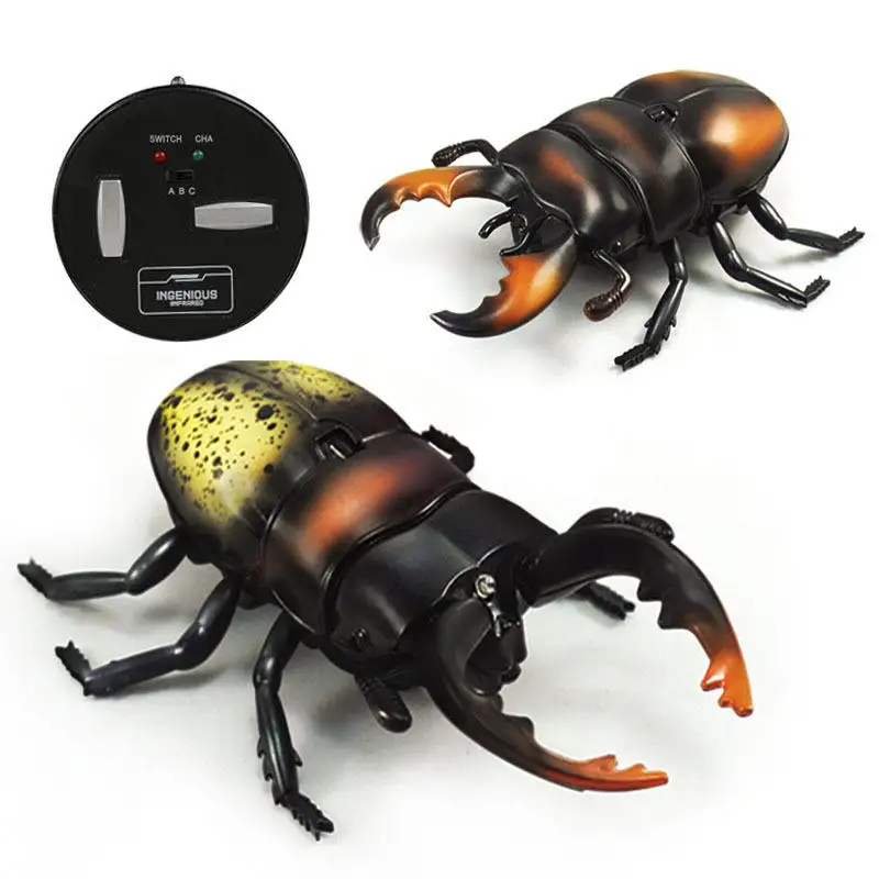 Factory Hot Sales Insects Simulation Ladybug Inductive RC Plastic Toy Realistic Infrared Remote Control For Kids Games Toys
