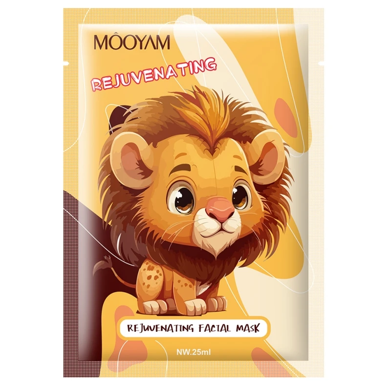 10 Types Animal Lion Face Mask Sheet Skin Care Whitening Moisturizing Anti-aging MOOYAM 25ml Rejuvenating Facial Mask