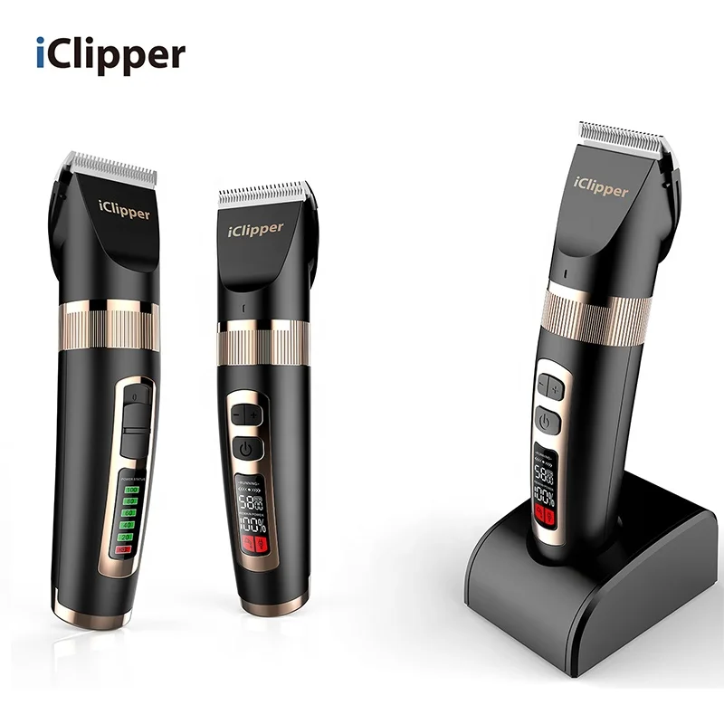 IClipper-A8s LED дисплей 3 скорости профессиональная машинка для стрижки волос в