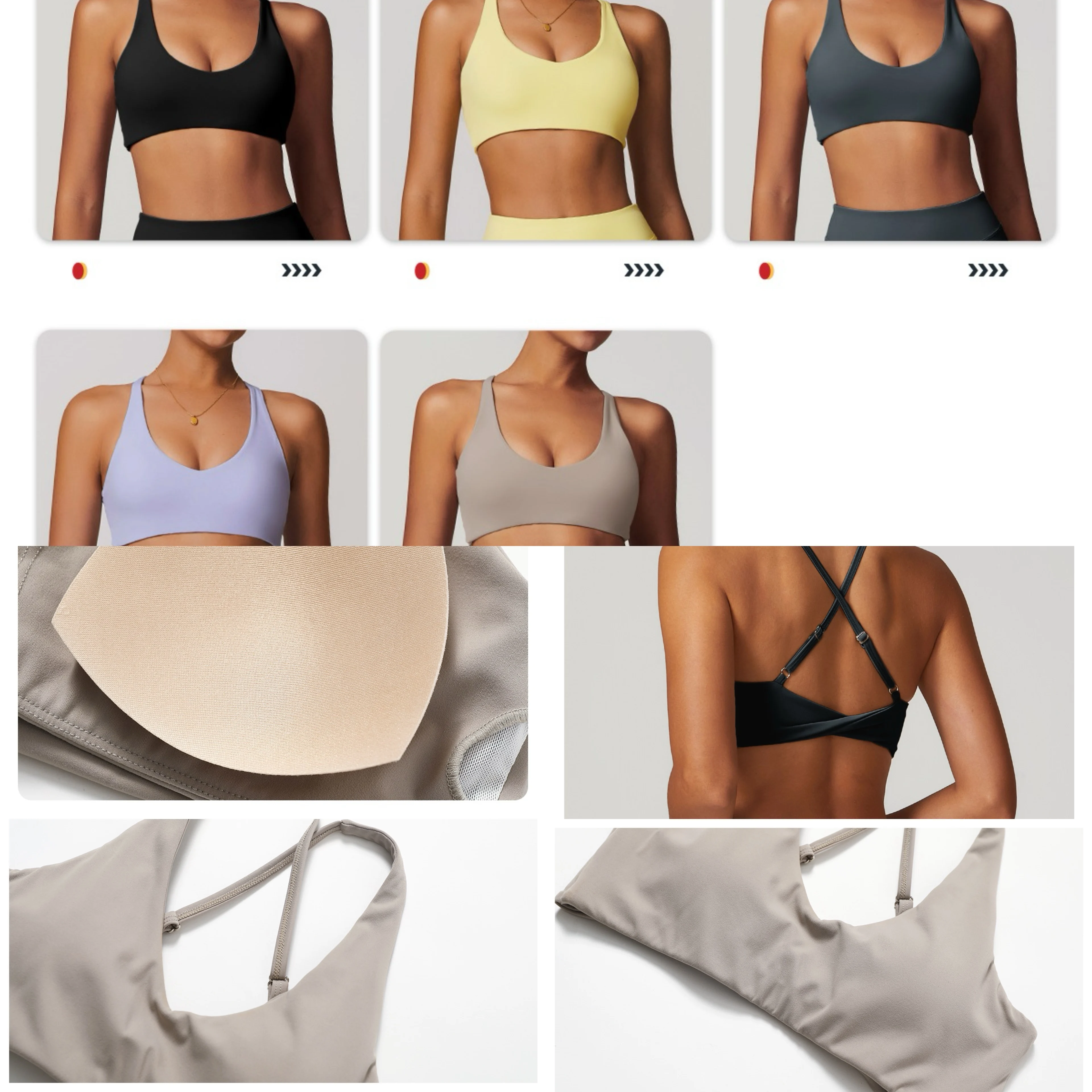 Wholesale Hot Sexy Sports Bra Custom Yoga Bra Fitness Tank Top Running Adjustable Strap Twist Sports Bra Vest Shaping for women