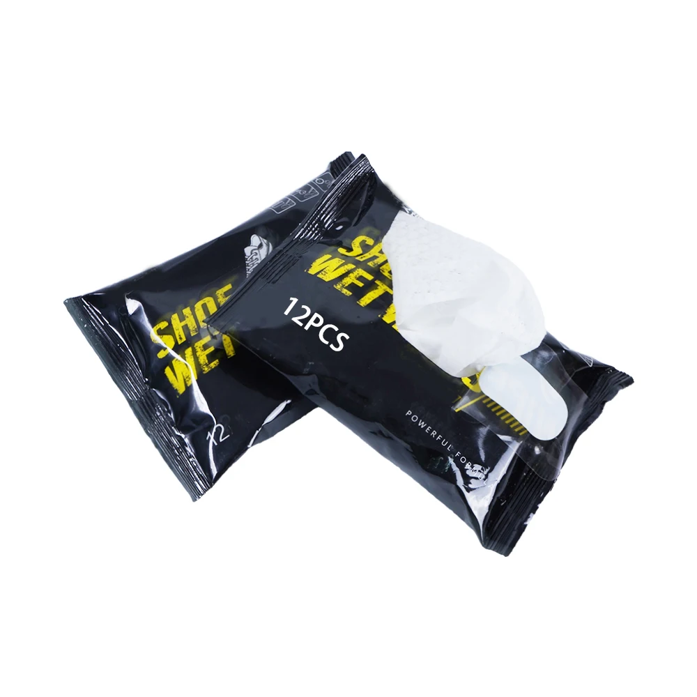 Twowell Sneaker Wipes Individually Wrapped Disposable Shoes Care Wipes Leather Rubber Removes Dirt Wet Shoe Wipes