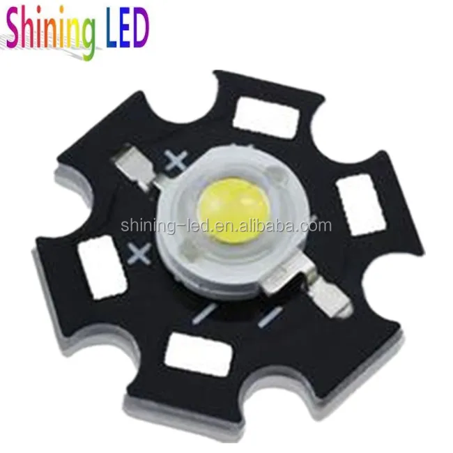 Alibaba Briddgelux chip 3000K 4000K 5500K 6500K 10000K-15000K 3W High Power LED with Star PCB Heatsink base