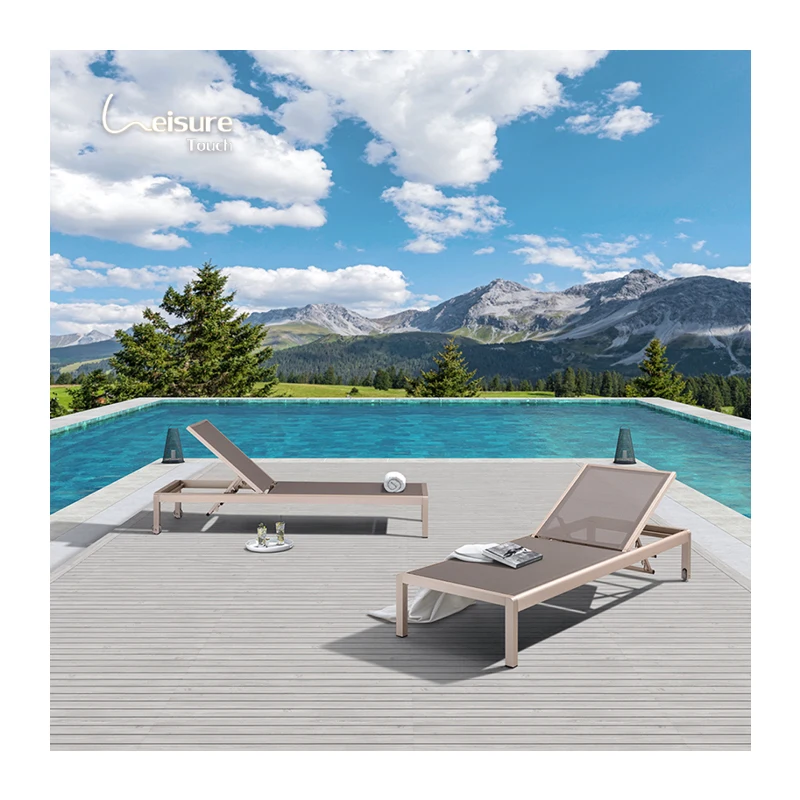 Easy Installation Outdoor Lounge Chaise Patio Garden Sunbeds Pool Furniture Loungers Sun Chairs