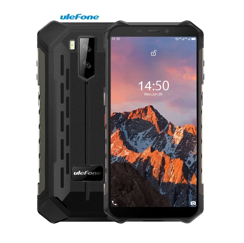 Drop Ship Smart Phone Ulefone Armor X5 Pro Rugged Phone 4+64GB Face ID Dual SIM Android 10 OS Mobile Cellphone
