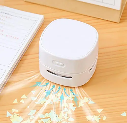 Portable Dry Battery Dust Sweeper Small Office Desktop Clean Machine Multicolor Table Mini Vacuum Cleaner for Home and Car Gift