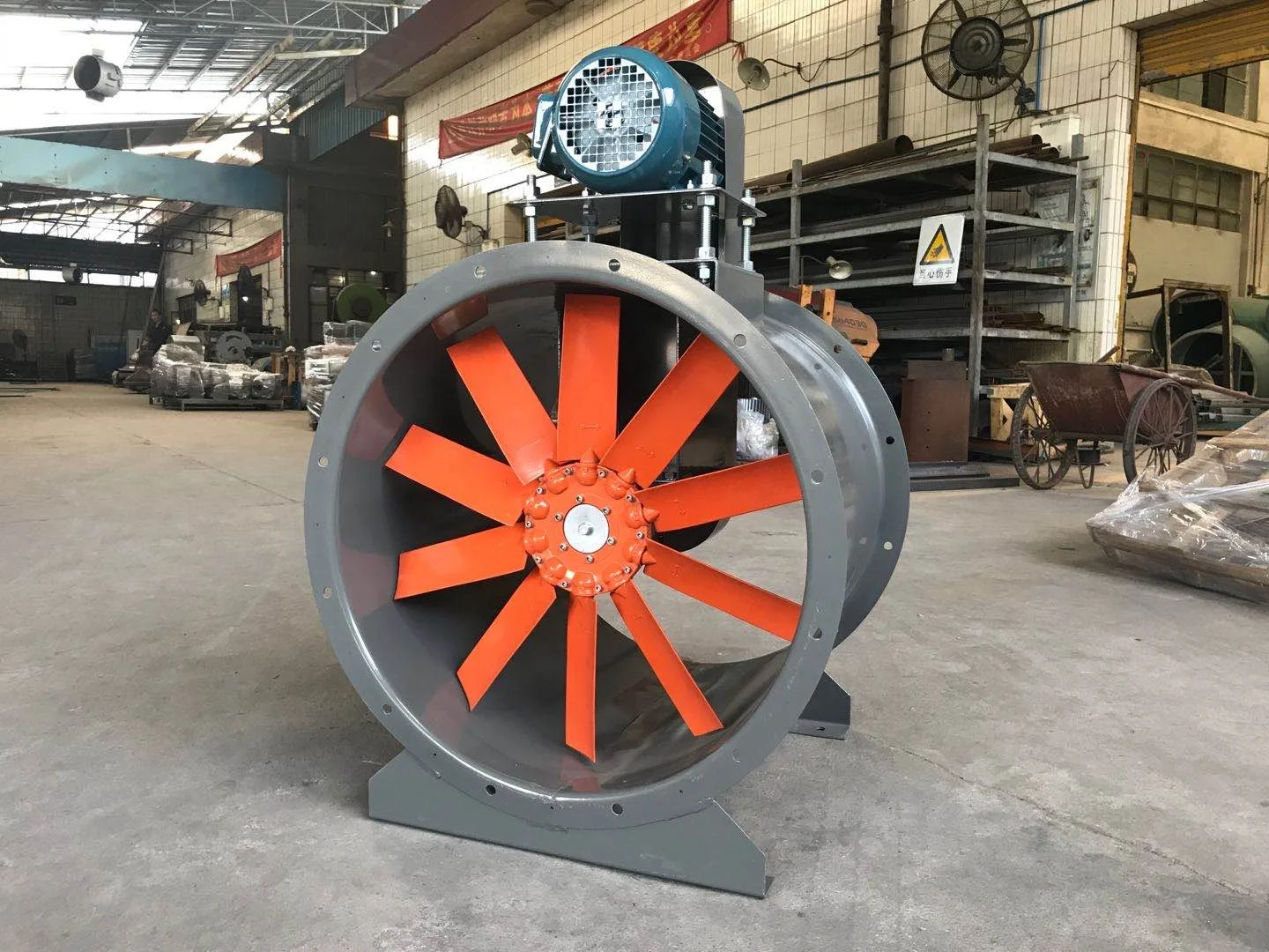 Industrial exhaust cooling belt driven axial fan